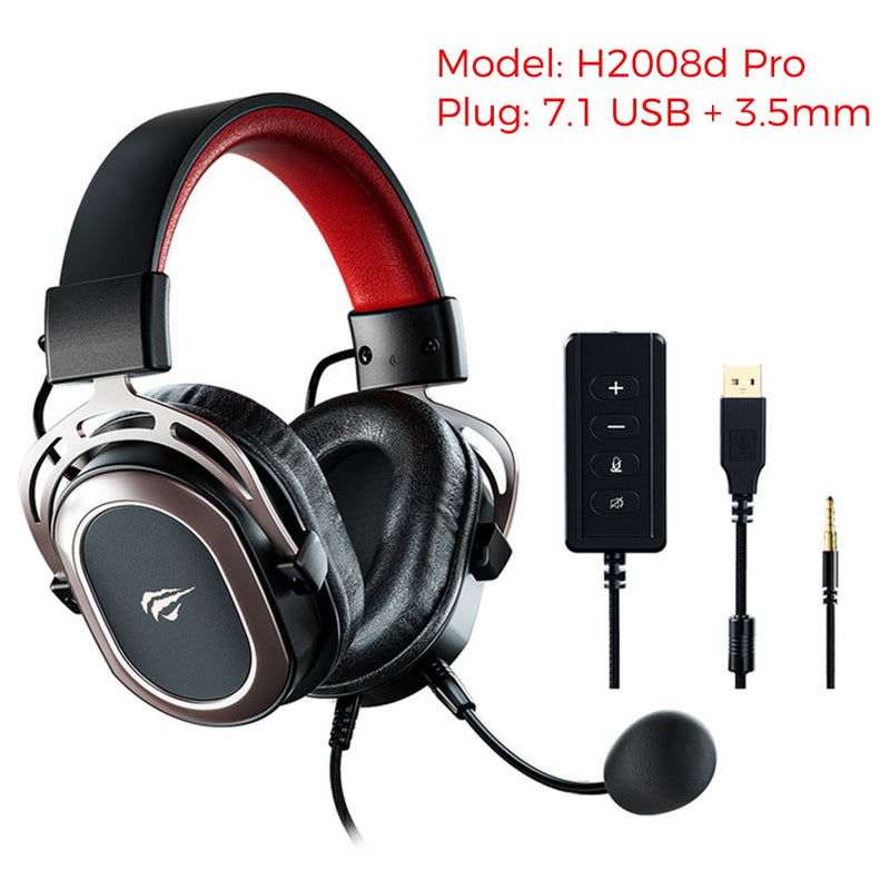 HAVIT H2008d Wired Gaming Headset with 3.5mm Plug 50mm Drivers Surroun