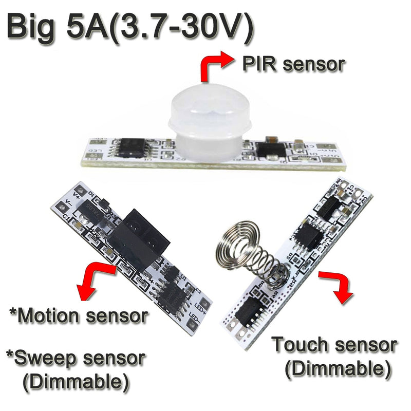 5V 12V 24V 4A Dimmable Sensor Switch Hand Wave Dimmer PIR Switch for LED Strip LED,Touch switch for  Kitchen Cabinet LED Lights