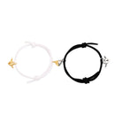 2pcs Magnetic Bracelet Stainless Steel Heart Pendant Charm Couple Bracelets for Lover Friend Men Women Braid Rope Bracelets