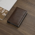 Custom Name Business Bank Credit Card Holder Men Wallet Coin Leather Wallet RFID Aluminium Box CardHolder with Money Clips Purse