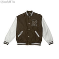 Autumn Winter Fashion Bomber Jackets for Women Streetwear Baseball Uniform Oversized Coat Jackets and Coats Loose student
