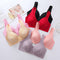 3PCS New Arrival Large Size Front Button Comfortable Gather Bra Breathable Thin Section Without Steel Ring Women Underwear 105