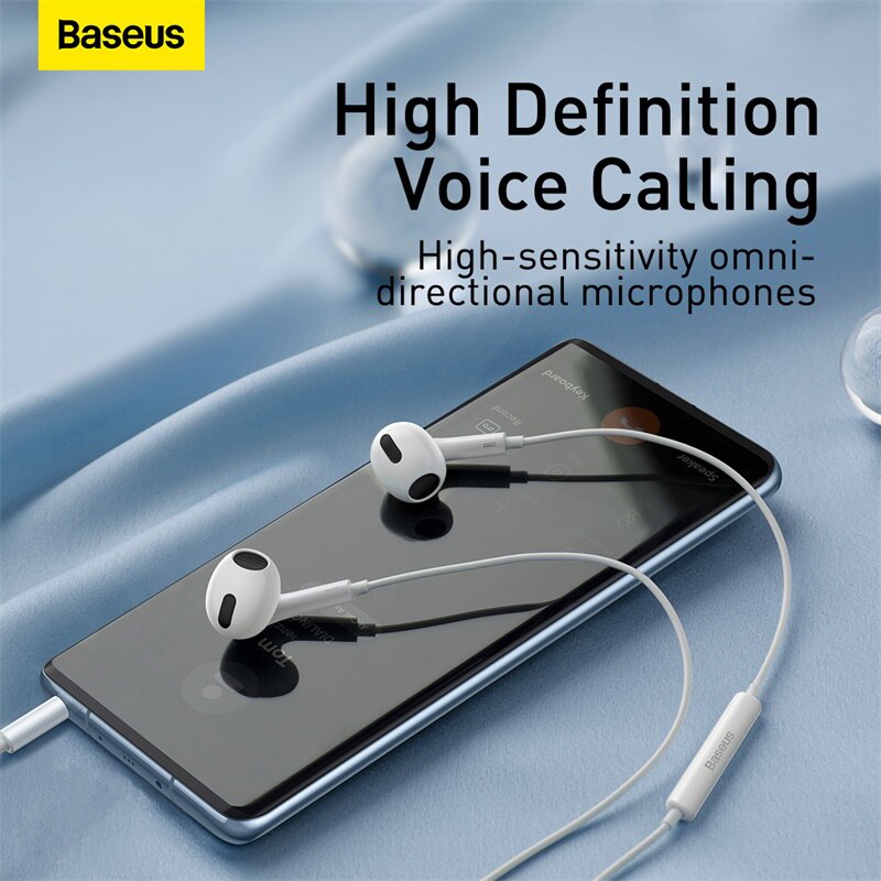Baseus Wired Earphone H17 3.5mm In-ear with Microphone for Samsung Galaxy Xiaomi Huawei 3.5mm Ports Devices HiFi Sport Headphone
