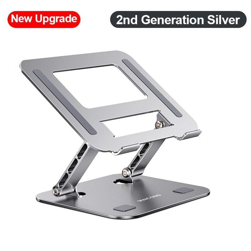 MC 515 Laptop Stand Adjustable Aluminum Alloy Notebook Stand Compatible with 10-17 Inch Laptop Portable Laptop Holder