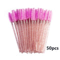 Disposable Crystal Eyelashes Brush Comb 25/50Pcs Eye Lashes Extension Mascara Wands Makeup Professional Makeup Beauty Tool