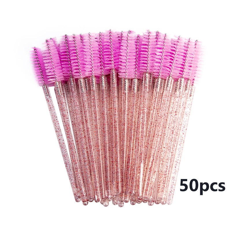 Disposable Crystal Eyelashes Brush Comb 25/50Pcs Eye Lashes Extension Mascara Wands Makeup Professional Makeup Beauty Tool
