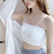 Fashion Women Sling Tube Top Sexy Bra Top Breathable Chest Pad Wearing Underwear Seamless Ice Silk Breast Wrap Lingerie Female
