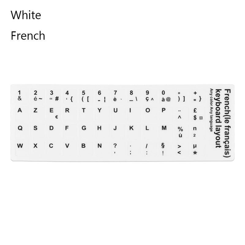Keyboard Stickers Alphabet Layout English Russian Spanish Deutsch Arabic Laptop Desktop Tool Wear-resistant Non-slip Stickers