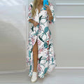 2022 New Long Shirt Dress Women Single Breasted Button Lapel Long Sleeve Dress Spring Summer Letter Print Oversized Robe Dresses