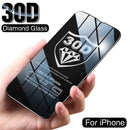 30D Diamond New upgrade Full Cover Screen Glass For iPhone 13 14 12 11 Pro Max Mini XR X XR XS Tempered Glass Screen Protector