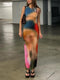 Sleeveless Backless Maxi Dress Women 2022 Summer Bodycon Elegant Sexy Tie Dye Outfits Ladies Birthday Party Club Sundress