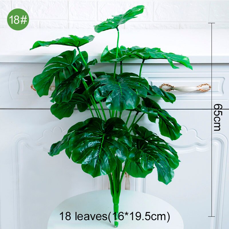 Multiple Green Large Artificial Palm Tree Plastic Plants Garden Home Outdoor Decorations Scutellaria Tropical Tree Fake Plants
