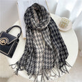 Luxury Plaid Scarf Winter Warm Cashmere Women Long Pashmina Foulard Female Scarves Lady Tassel Shawl Wraps 2022 Design New