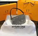 2022 new aw Diamonds bag women&#39;s leather chain inlaid with bright hand-held underarm women&#39;s bag designer women luxury handbags