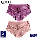 2pcs/lot QUCO Brand sexy Women Underwear High Quality Women Panties Seamless Underwear Solid  Lingerie underwear women