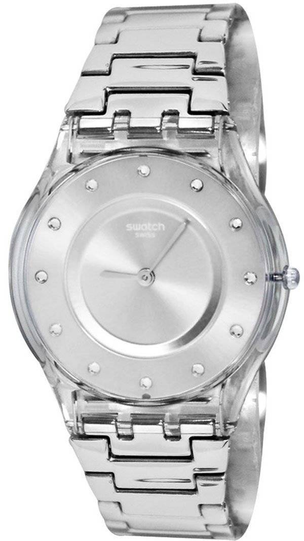 Swatch Skin Classic Silver Drawer Quartz SFK393G Women's Watch