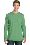 Port & Company Pigment-Dyed Long Sleeve Pocket Tee. PC099LSP-T-shirts-Safari-4XL-JadeMoghul Inc.