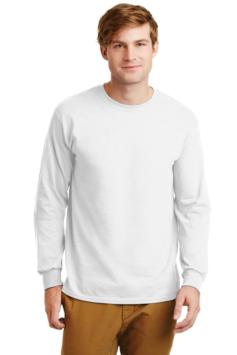 Gildan - Ultra Cotton 100% Cotton Long Sleeve T-Shirt. G2400-T-shirts-White-5XL-JadeMoghul Inc.