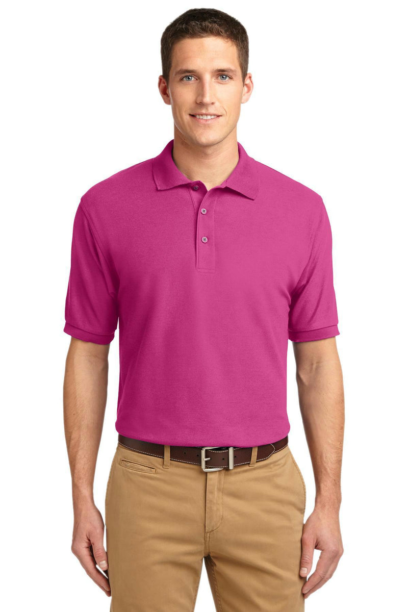 Port Authority Extended Size Silk Touch Polo. K500ES-Polos/knits-Tropical Pink-10XL-JadeMoghul Inc.