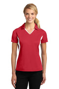 Sport-Tek Ladies Side Blocked Micropique Sport-Wick Polo. LST655-Polos/knits-True Red/White-4XL-JadeMoghul Inc.