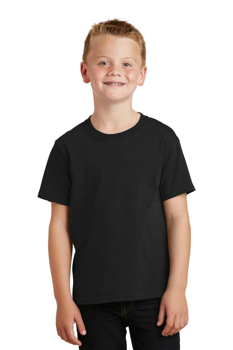 Port & Company - Youth Core Cotton Tee. PC54Y-Youth-Jet Black-XL-JadeMoghul Inc.