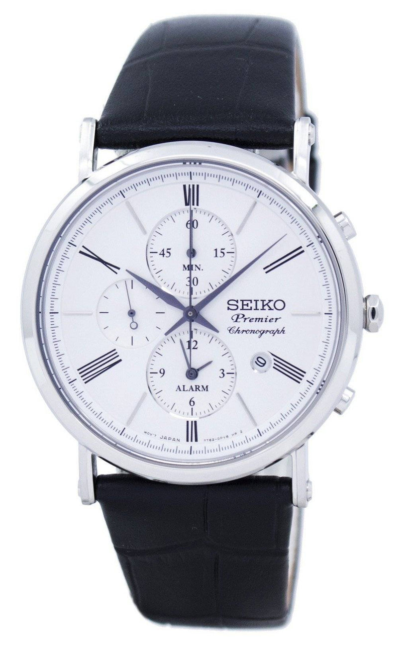 Seiko Premier Chronograph Quartz Alarm SNAF77 SNAF77P1 SNAF77P Men's Watch