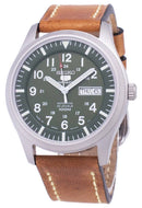 Seiko 5 Sports SNZG09J1-LS17 Japan Made Brown Leather Strap Men's Watch