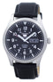 Seiko 5 Sports Automatic Japan Made Ratio Black Leather SNZG15J1-LS10 Men's Watch