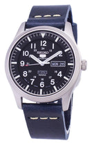 Seiko 5 Sports SNZG15J1-LS15 Automatic Japan Made Dark Blue Leather Strap Men's Watch