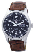 Seiko 5 Sports Automatic Japan Made Ratio Brown Leather SNZG15J1-LS7 Men's Watch