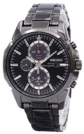 Seiko Solar Chronograph Alarm Black SSC095 SSC095P1 SSC095P Men's Watch