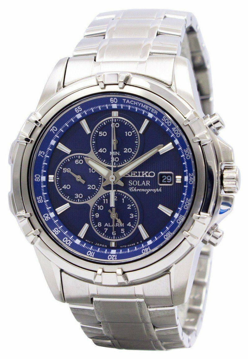 Seiko Solar Chronograph Alarm SSC141 SSC141P1 SSC141P Men's Watch