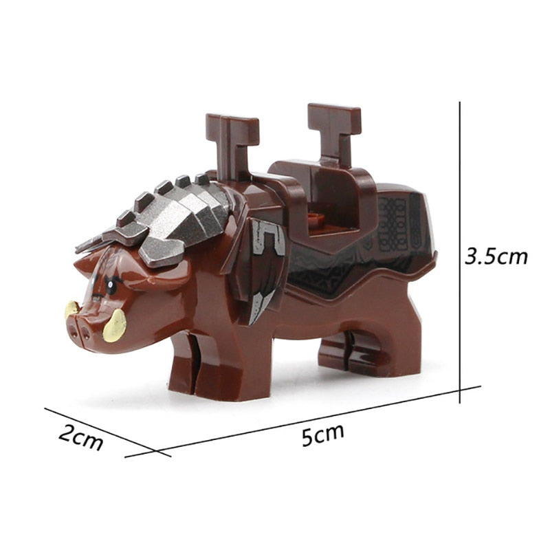 MOC City Animal Building Block Figures Goat Sheep Dog Lion Panda Cheetah Parrot DIY Farm Street View Accessories Bricks Toy Gift