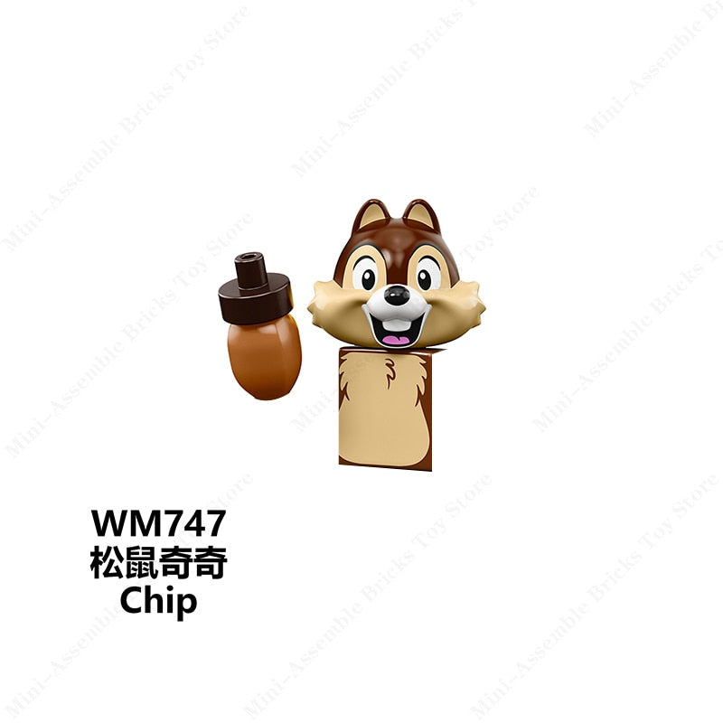 Disney Mini Action Toy Figures Building Blocks Cartoon dolls Toy Story Mickey Mouse Winnie The Pooh Frozen Stitch Donald Duck