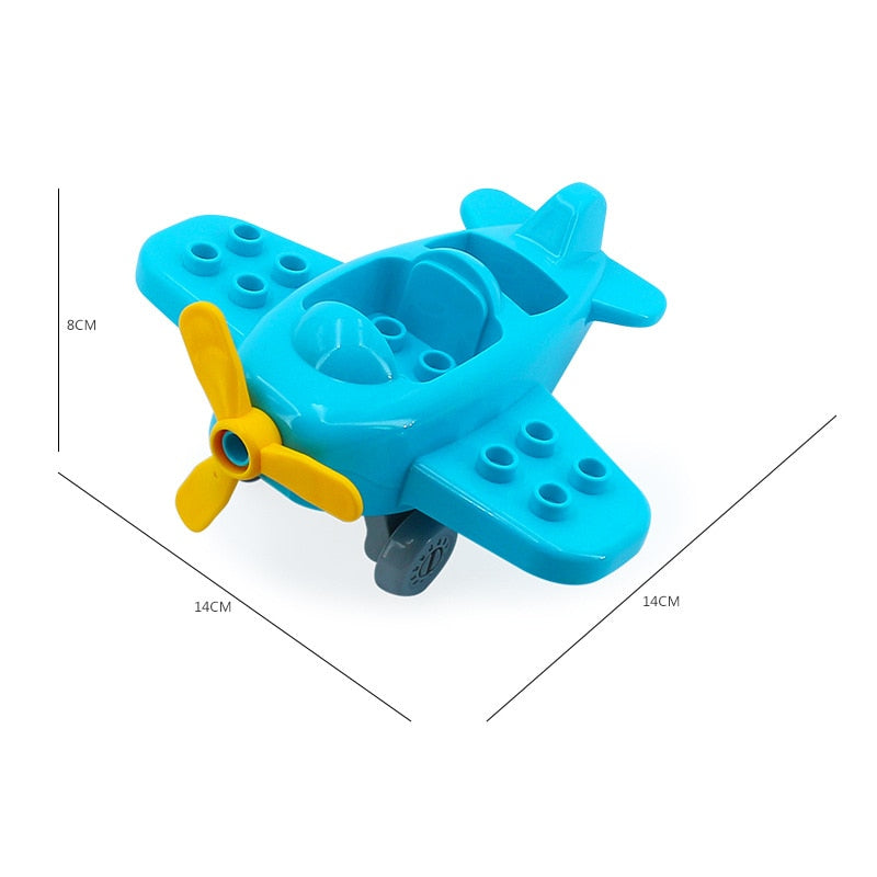 Big Building Blocks Accessories Compatible Large Bricks Children Kids Truck Car Bus City Traffic Series Assembly Educational Toy