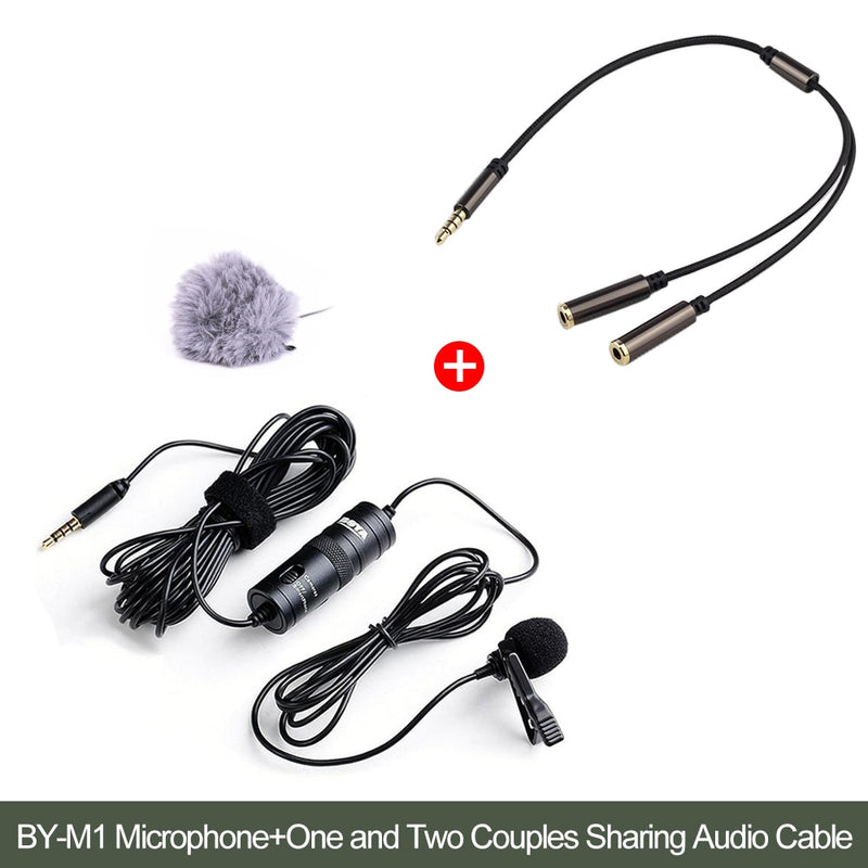 Original BOYA BY-M1 Recording Microfone Lavalier Lapel Microphone Video Mic For Youtube Video Record Mic For Pc iPhone Android