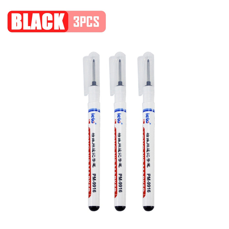 20mm Long Head Marker Pens 2/3/6/8Pcs/Set Multi-purpose Bathroom Woodworking Decoration Deep Hole Marker Pen Ink 9916 Tools Set