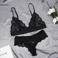 Full Lace Lingerie Set Sexy Women&#39;s Underwear Transparent Short Skin Care Kits Push Up Bra Brief Sets Erotic Intimate