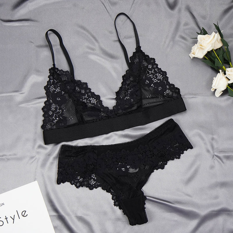 Full Lace Lingerie Set Sexy Women&