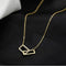 Exquisite Crystal Hollow Double Square Necklace Pendant Clavicle Chain Korean Choker Ins