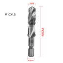 New Titanium Plated Hex Shank HSS Screw Thread Metric Tap Drill Bits Screw Machine Compound M3 M4 M5 M6 M8 M10 Hand Tools