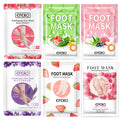 PUTIMI 6packs Exfoliating Foot Mask Feet Peeling Mask Spa Socks Smooth Dead Skin Remover Moisturizing Whitening Foot Mask