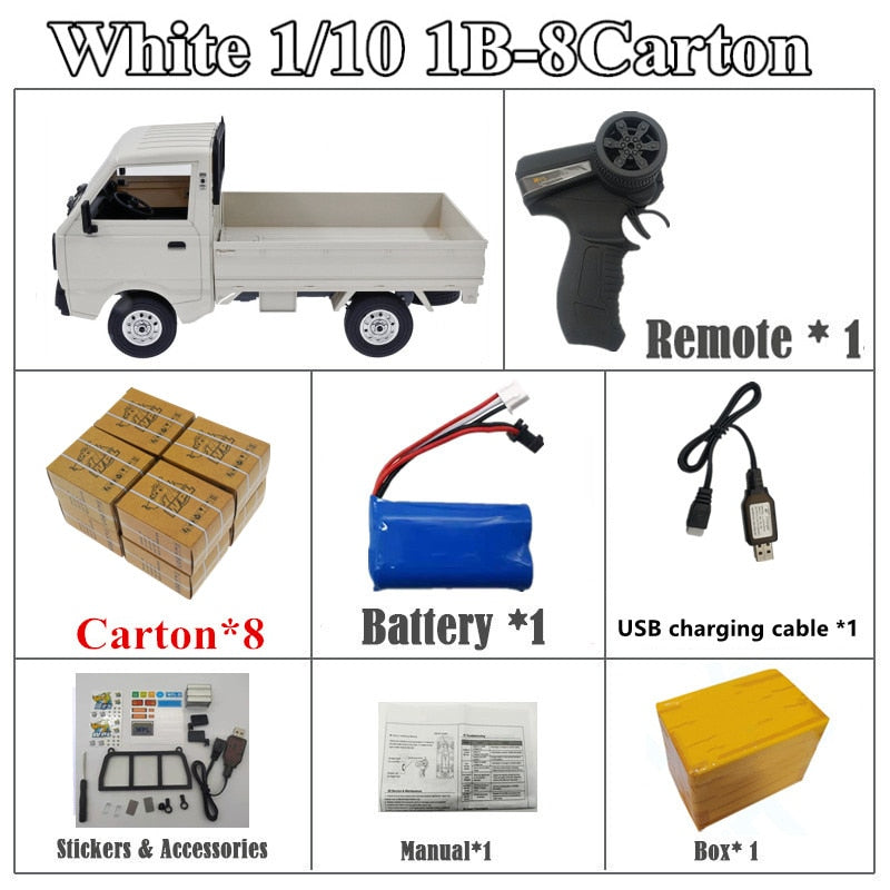 2022 Upgrade WPL D12 2WD RC Car,Toys ar 1000mAh Lithium Battery,High Performance 260 Motor,RC Drift Car For Boys Gifts