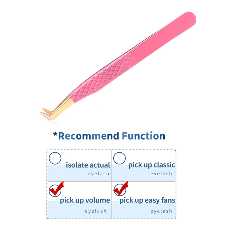 False Eyelash Tweezers For Fake Eyelashes Extensions Individual Curved Strip Lashes Eyebrow Hair Clip Tongs Nail Art Makeup Tool