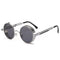 Classic Gothic Steampunk Sunglasses Luxury Brand Designer High Quality Men and Women Retro Round Metal Frame Sunglasses UV400