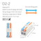 5PCS Universal Compact Wire Connector Splitter Quick Electrical Cable Splice Terminal Block For 28-12AWG Small Wiring Connectors