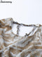 Women Elegant Print Backless Dress 2022 Summer Boho Long Sleeve Floral Hollow Out Dress Casual Loose Beach Vacation Lady Dresses