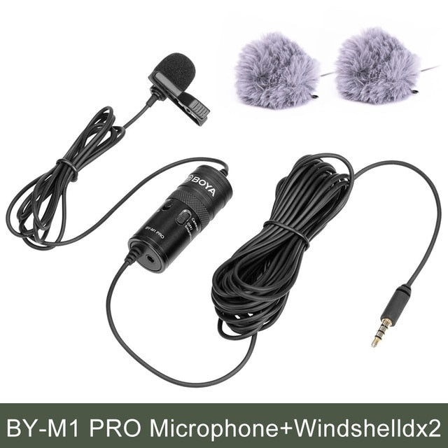 Original BOYA BY-M1 Recording Microfone Lavalier Lapel Microphone Video Mic For Youtube Video Record Mic For Pc iPhone Android