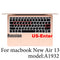 Russian silicone Keyboard Cover Protector for Macbook air13/12 /15/16pro touchbar A1706/A1466A1708/A1990/A1398/A2289/A1932/A2141