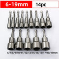 6mm-19mm impact Socket Magnetic Nut Screwdriver 1/4 hex key set Drill Bit Adapter for Power Drills Impact Drivers Socket kit
